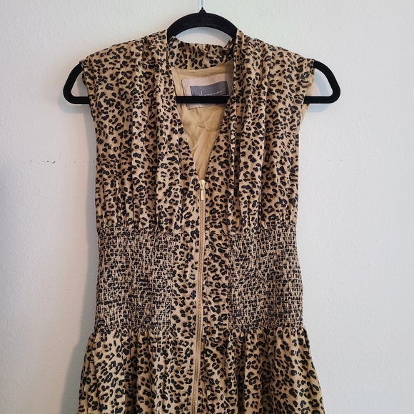 Anthropologie Tommie Leopard Print Midi Dress - Brown. Size M - Picture 5 of 8